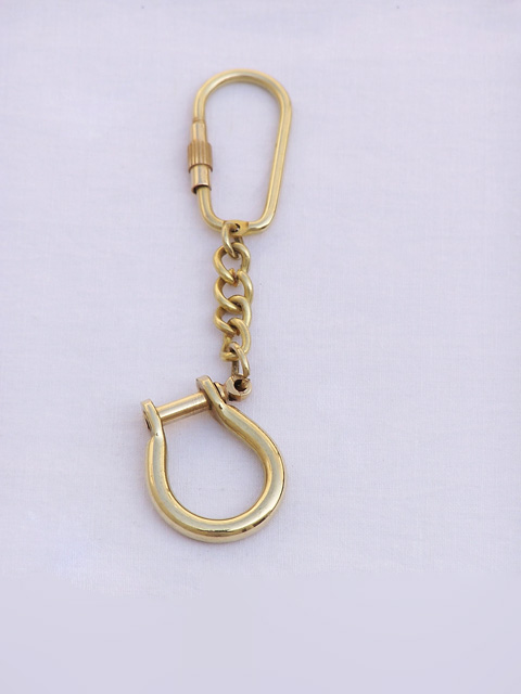 Brass Shackle key chain